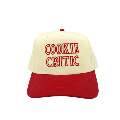 "Cookie Critic" Hat- Cream/Red