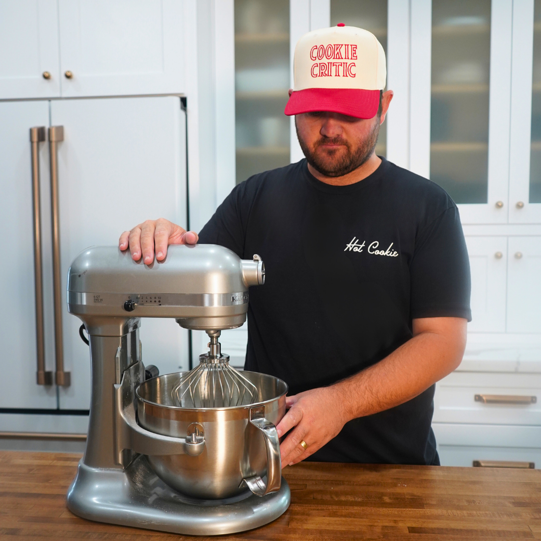 "Cookie Critic" Hat- Cream/Red