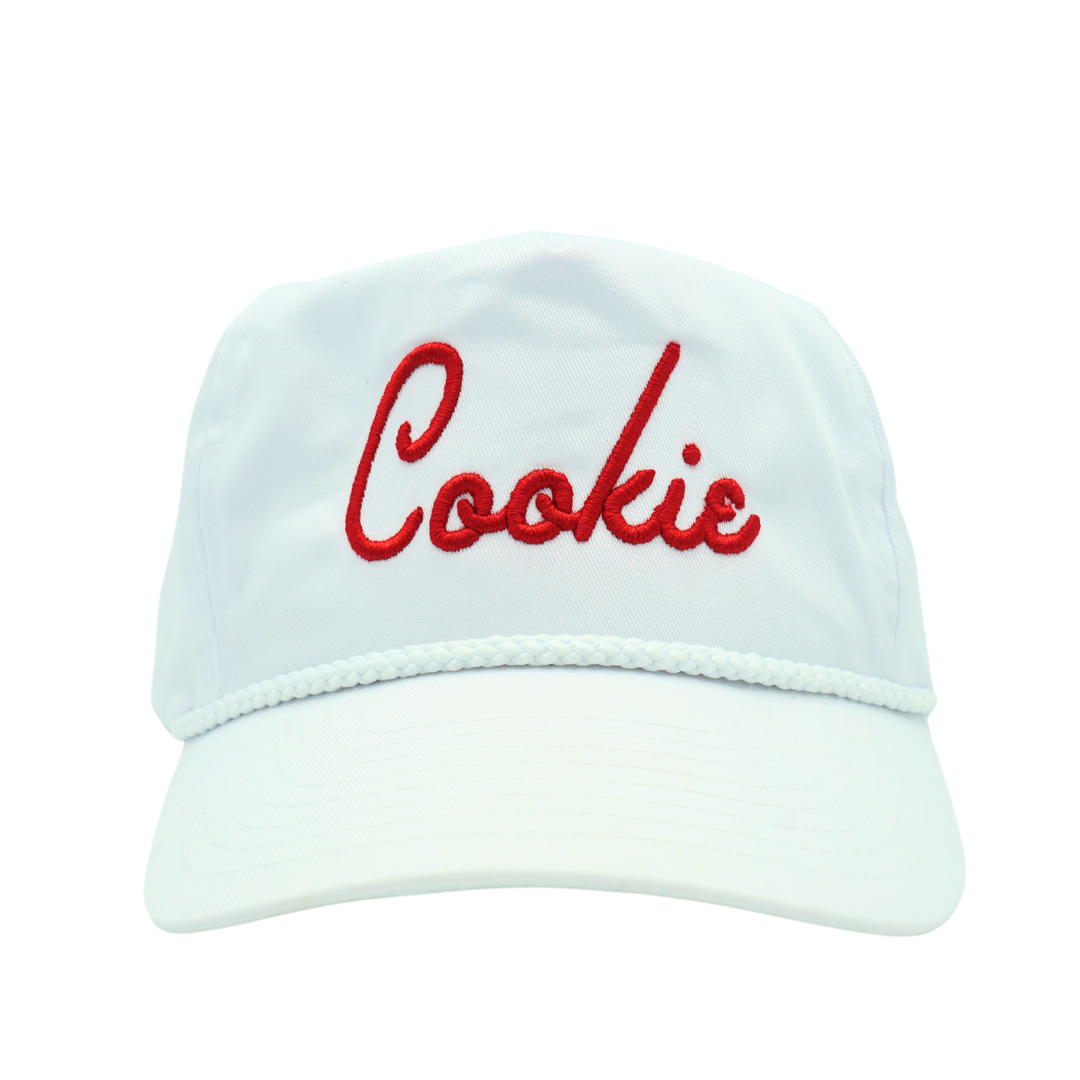 "Cookie" Rope Hat- White